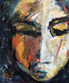 Somber, Painting, Acrylic on Wood Panel