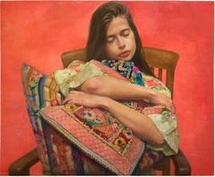 RESTING BUT COMPLICATED - Contemporary Realism / Textiles / Female Figurative