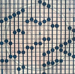 MODULATED PATHS INTO SUNDAY'S DESIRING Signed Etching, Geometric Lines, Circles