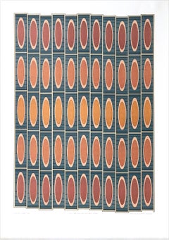 STOCKINGS, CANDLELIT CAFES Signé Lithographie, motif abstrait géométrique