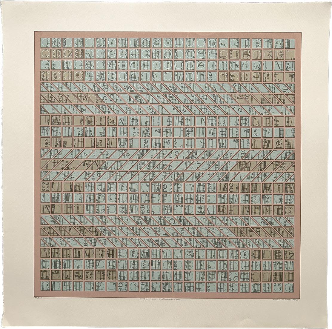 Sharon Sutton Abstract Print - Time In A Most Tantalizing Space 1981 Signed Limited Edition Screen Print