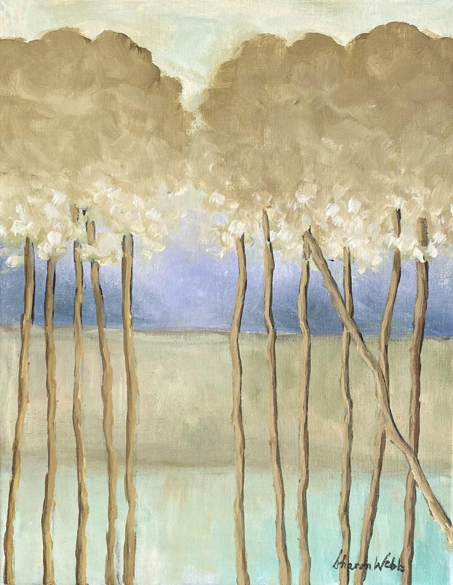 Attraverso gli alberi e nel Wood #36, Pittura, Acrilico su Tela - Painting di Sharon Webb