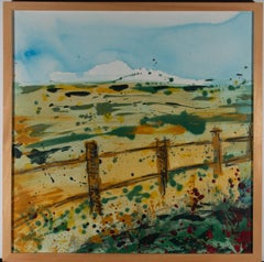 Sharon Withers - Contemporary Acrylic Tryptic, Sweeping Fields