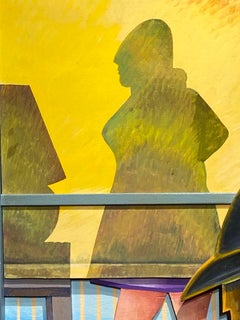 Listed American Female Folk Art Layered Constructed Sculptural Oil Painting