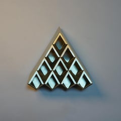 Sharp Diamond Light Brass Sconce in Triangle and Customizable Configurations