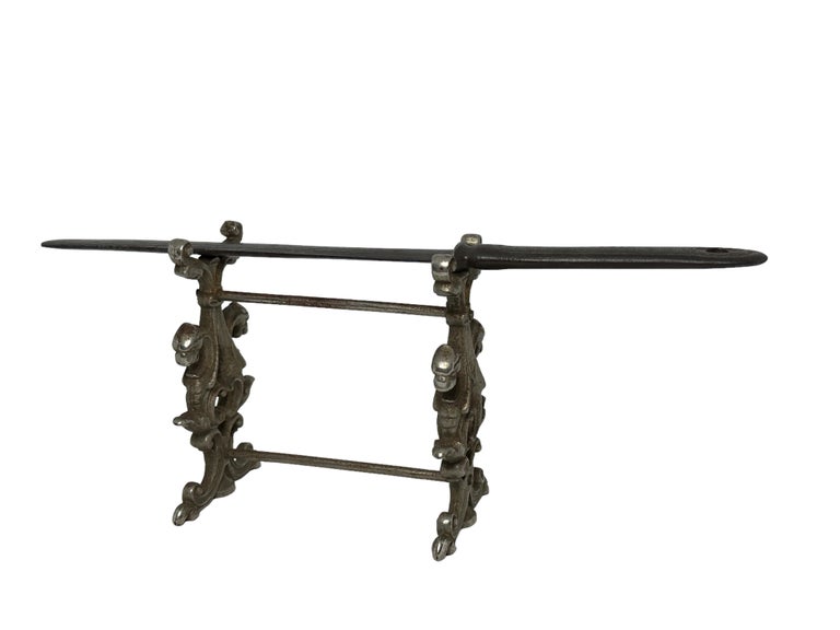 Sharpening Steel and Knife Rest Stand Set Antique Austria, 1890s For