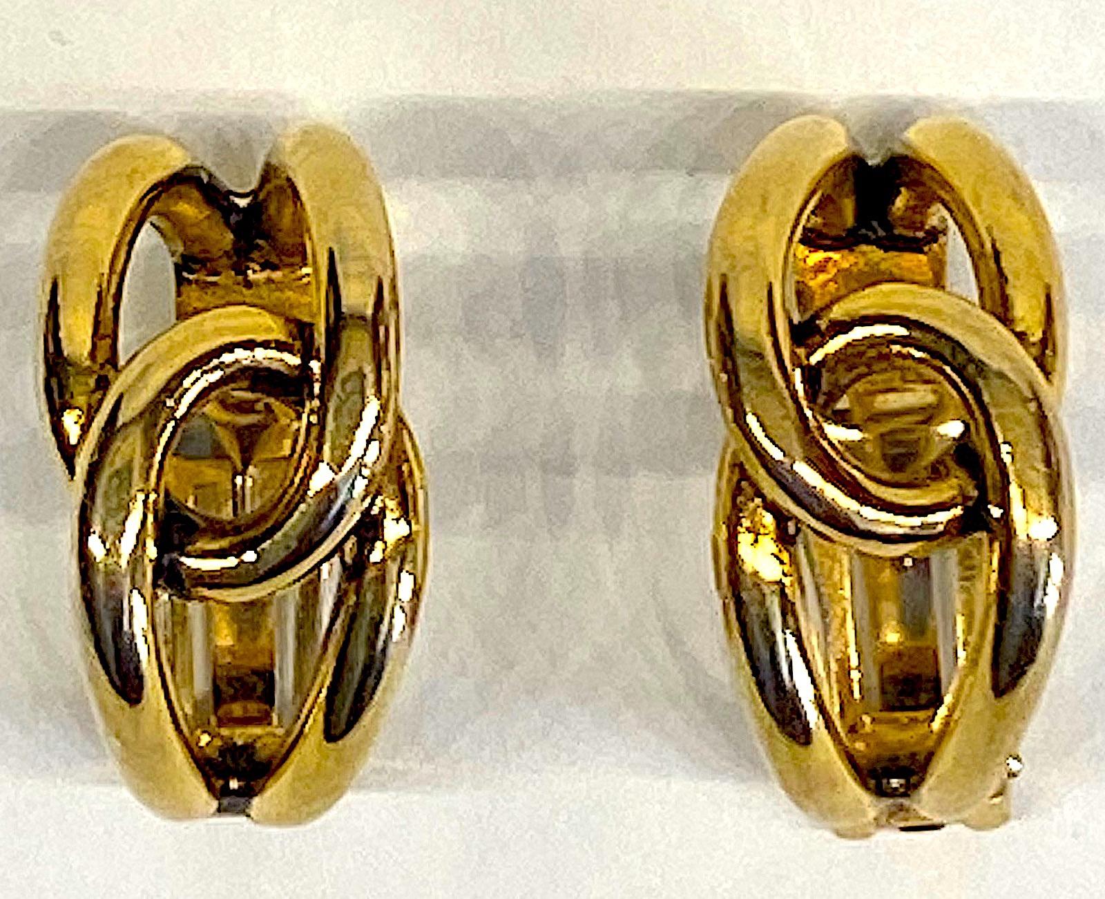 Sharra Pagano 1980s Gold Hoop Earrings 2