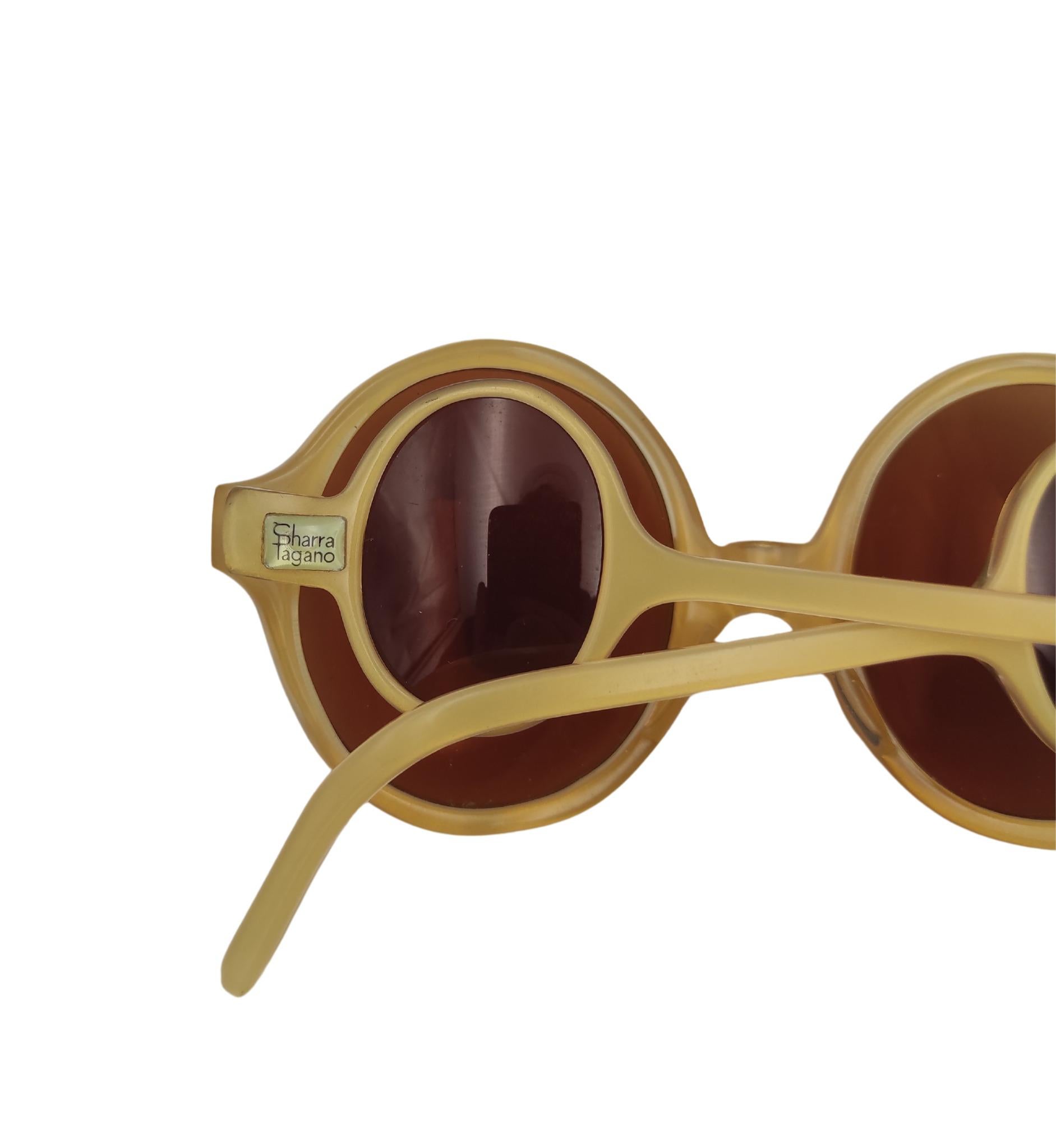 Sharra Pagano yellow 4 lenses sunglasses For Sale 6