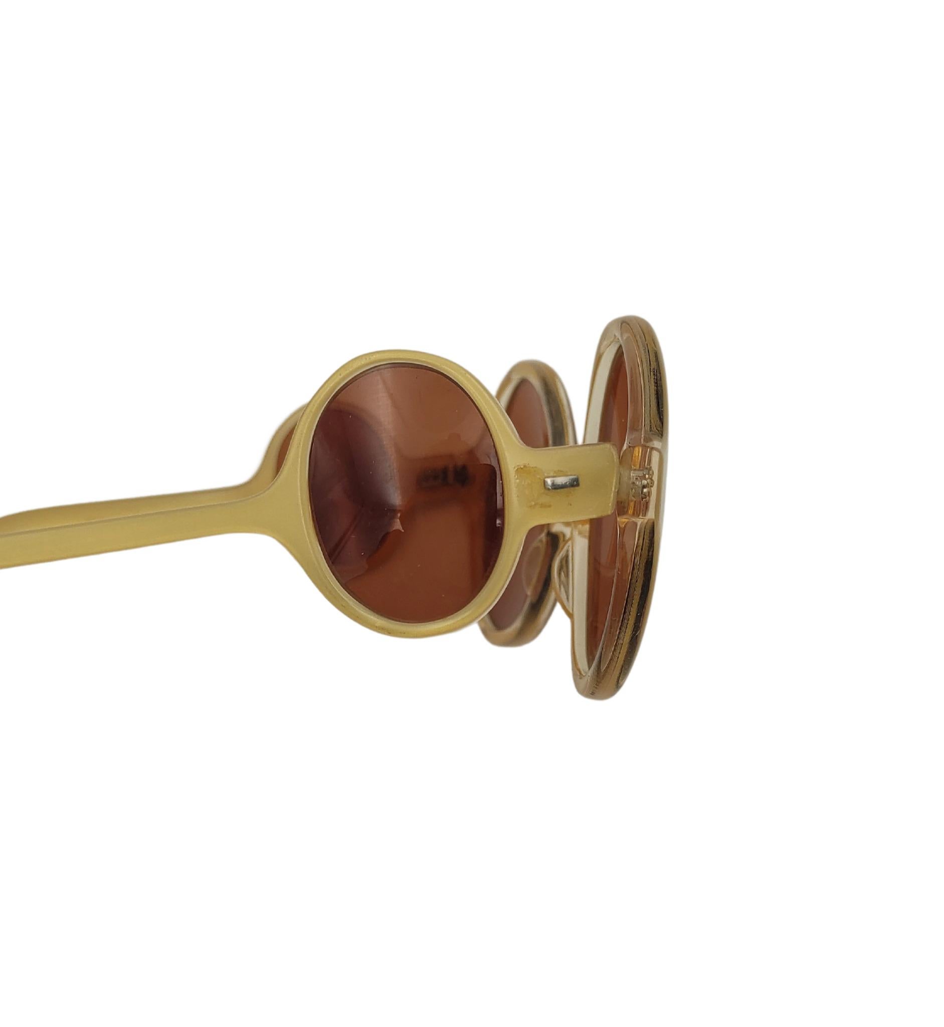 Sharra Pagano yellow 4 lenses sunglasses For Sale 1