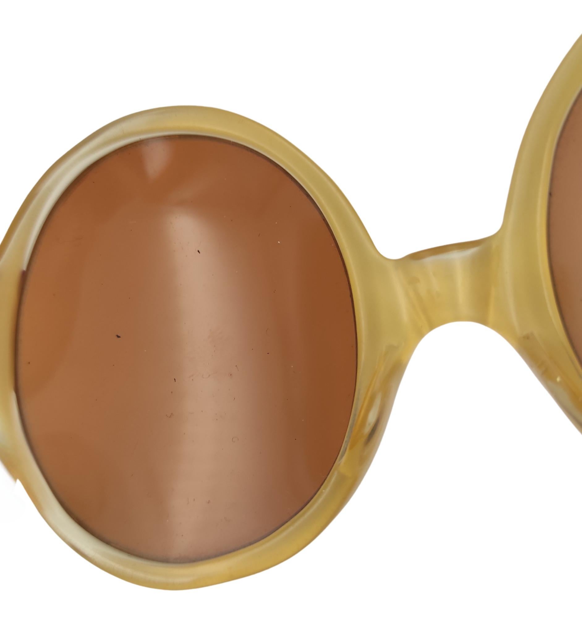 Sharra Pagano yellow 4 lenses sunglasses For Sale 3