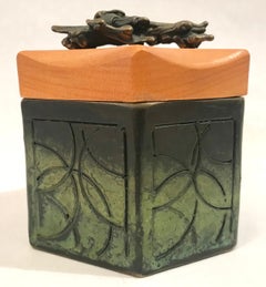 Shatsby Bronze and Wood Lidded Box