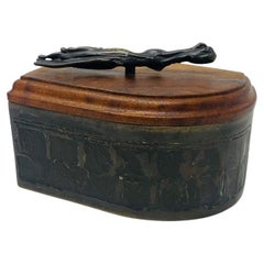 Shatsby Brutalist Bronze and Wood Lidded Box