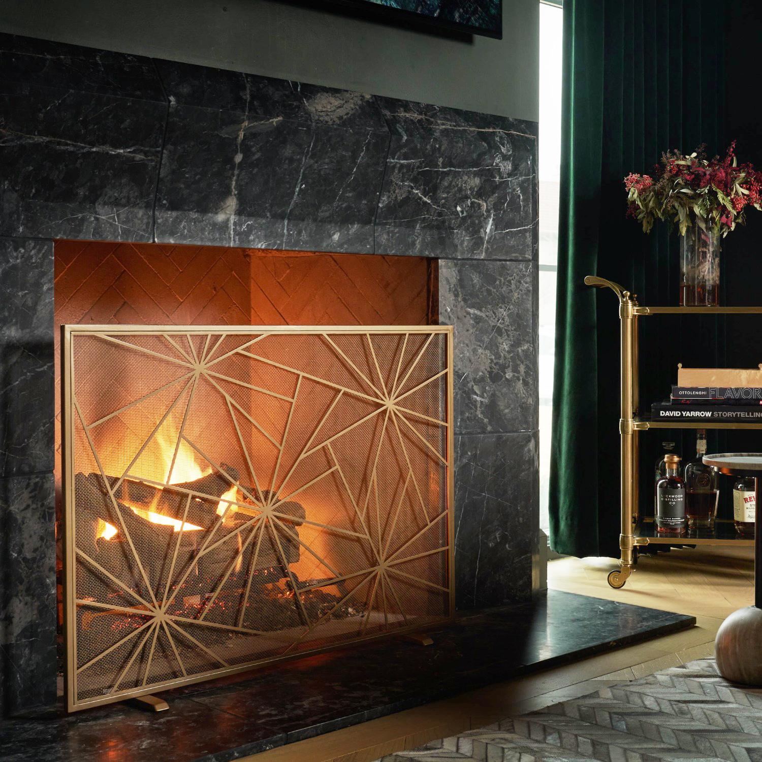 Live in your home like a star, surrounded in light. Cosmologically inspired energy radiates through this classic geometric design, elevating the atmosphere of any home. Designed and built in Texas, made with 100% solid iron bar and hand-finished to