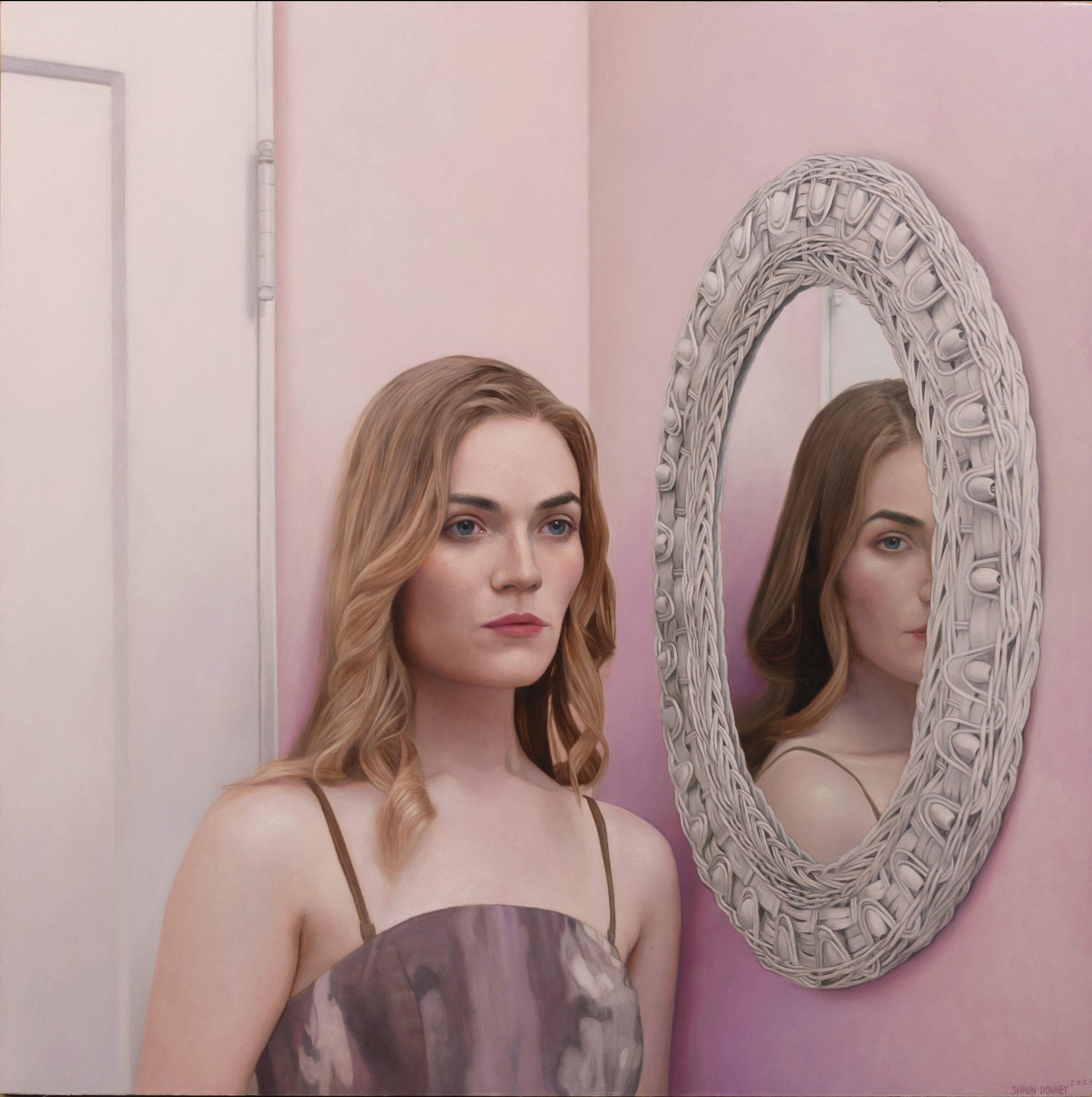 Mirror In the Rose Room - Painting by Shaun Downey