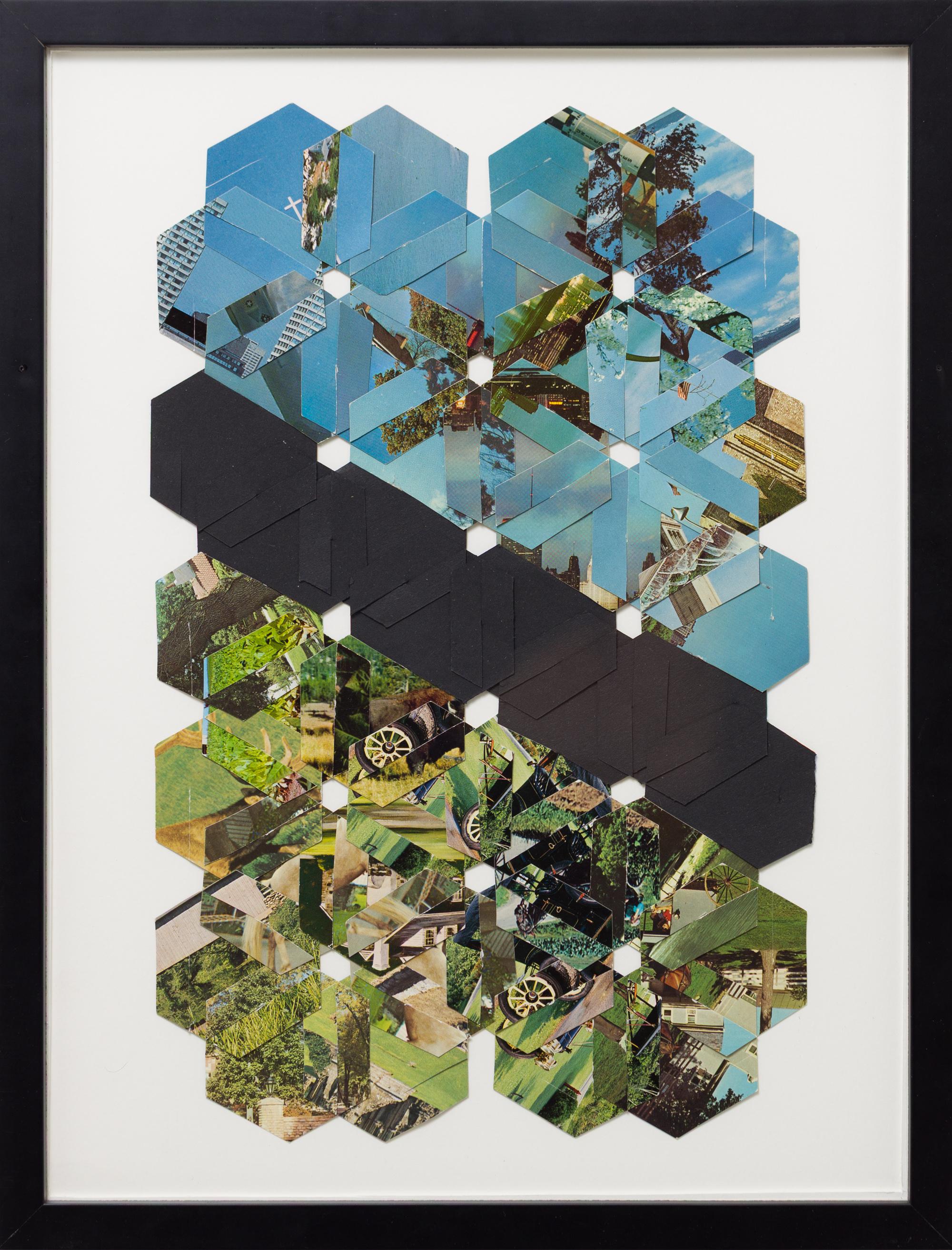"Detail 2", Abstract Woven Geometric Mixed Media Framed Assemblage - Mixed Media Art by Shaun Kardinal