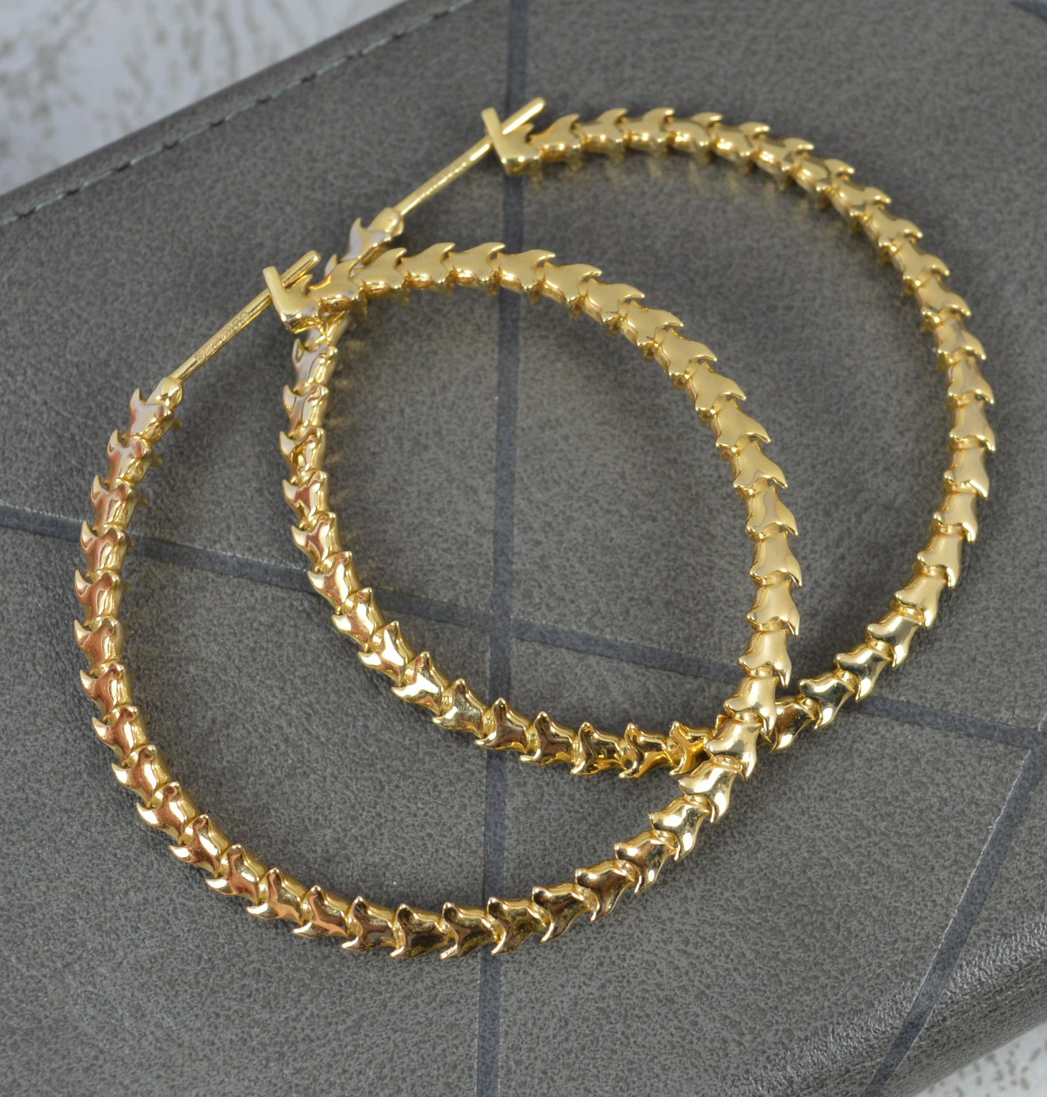 Women's Shaun Leane Solid 18 Carat Gold Serpent Trace Hoop Earrings rrp £6, 750 For Sale