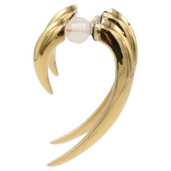 Shaun Leane Talon, orecchini a goccia in oro giallo 18 carati, con fronte e retro