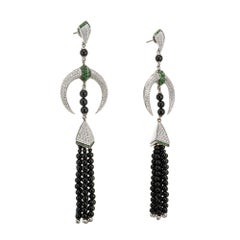 Shaun Leane Pendientes de araña tribales de oro con diamantes tsavoritas de 2,44 quilates