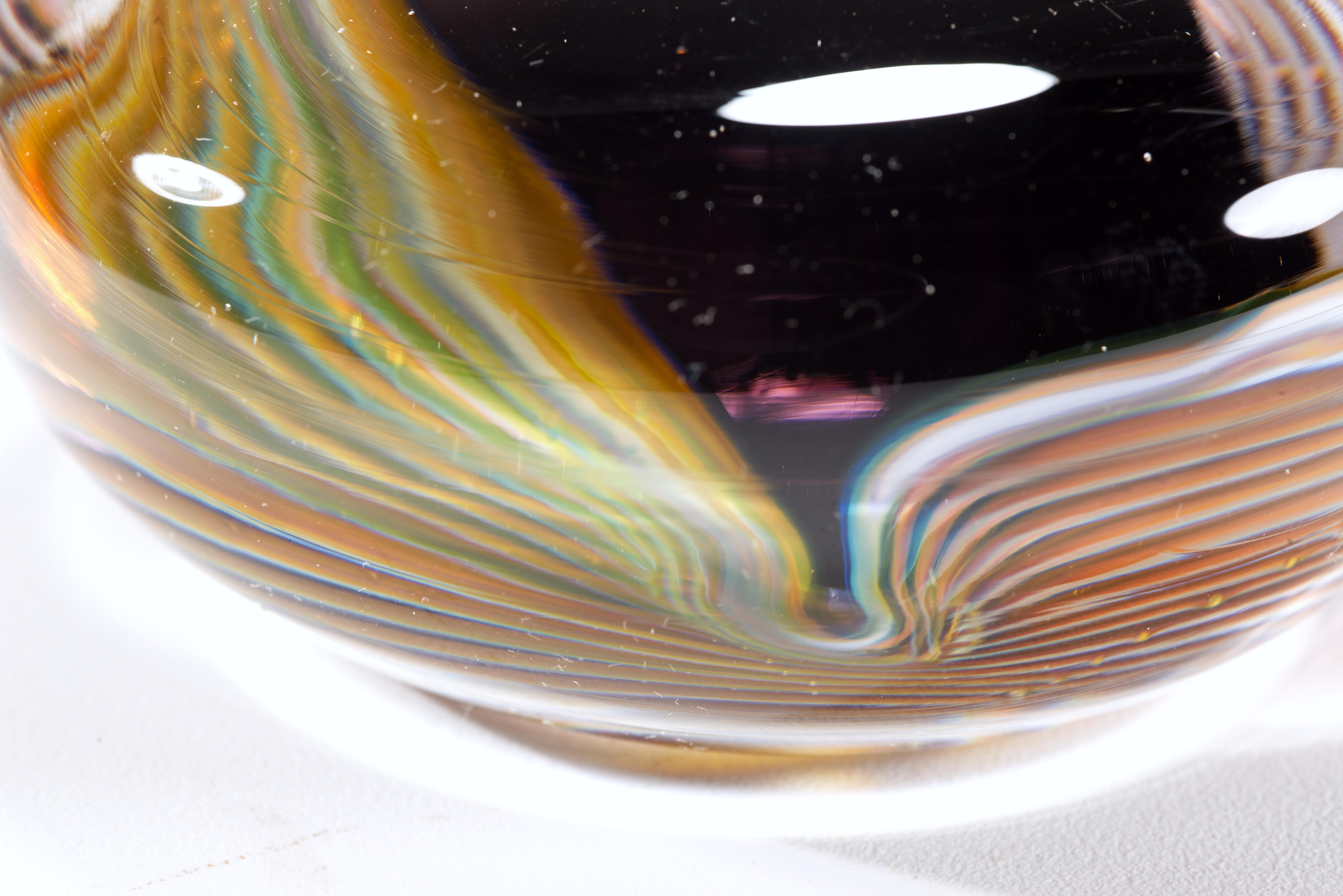 XXIe siècle et contemporain Presse-papiers Op-Art Shauna Watkins, American Studio Art Glass en vente