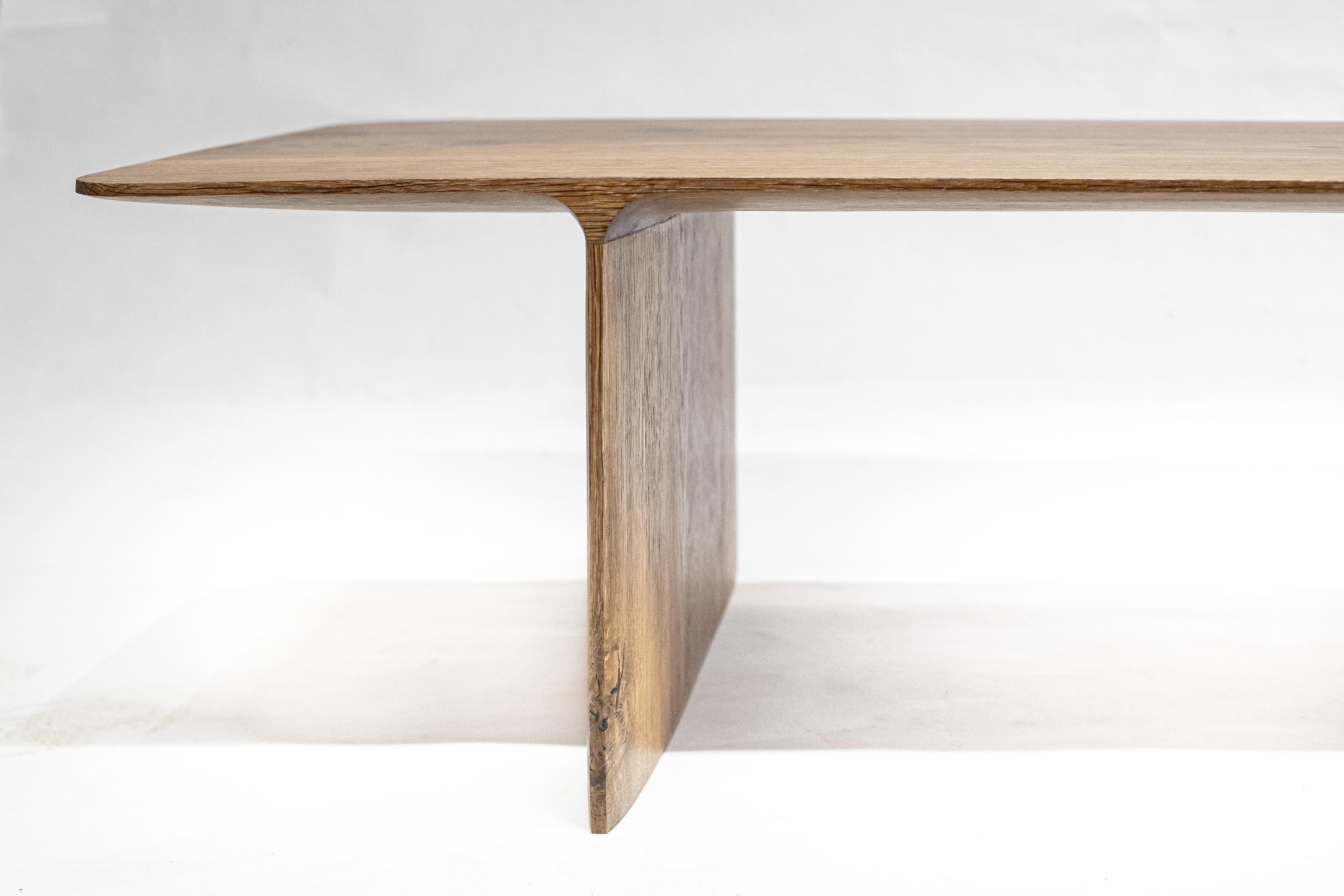 French Shave Oak and Nut Fall Coffee Table by Cedric Breisacher