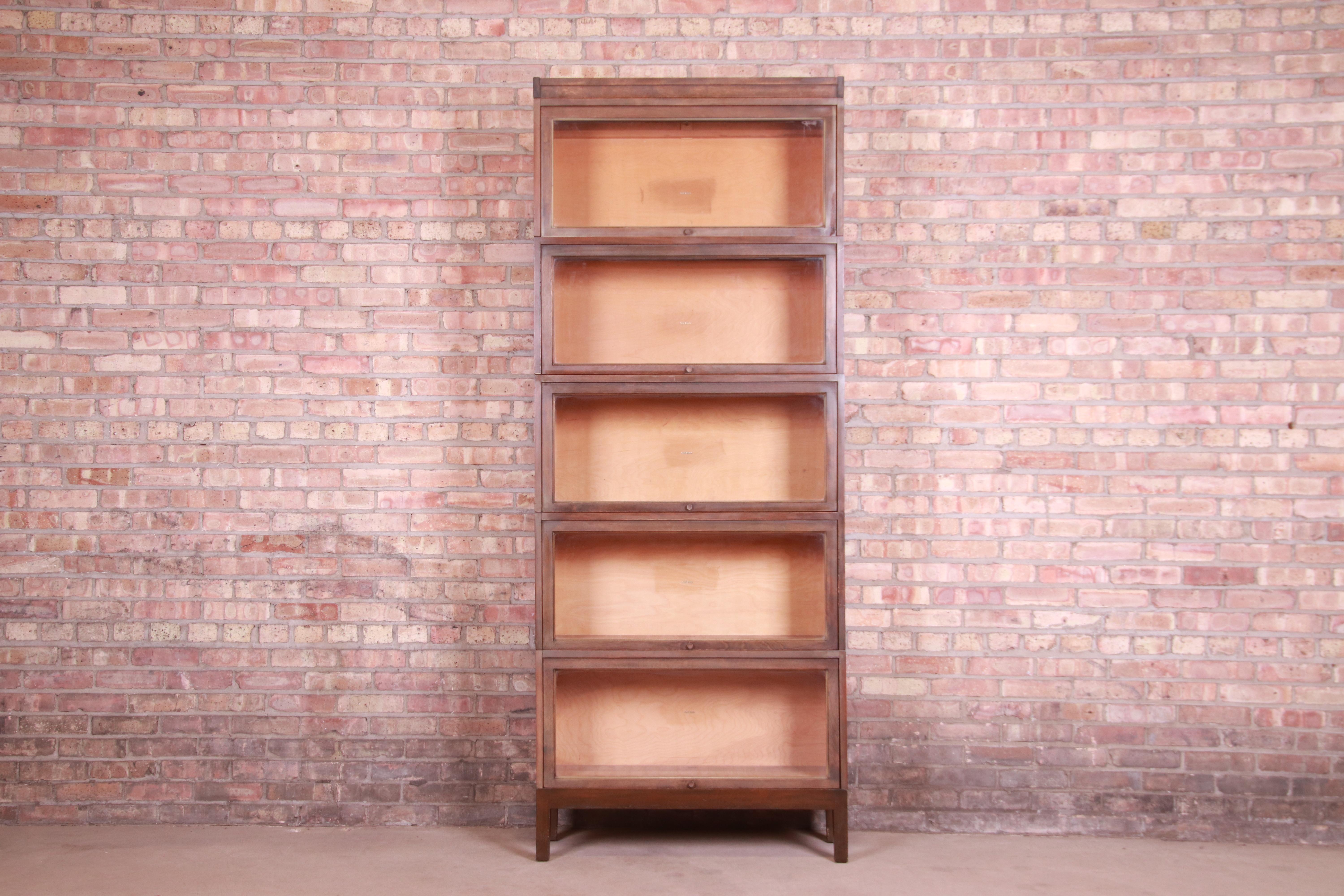 Arts and Crafts Shaw Walker Arts & Crafts Five-Stack Barrister Bookcase, Circa 1920s