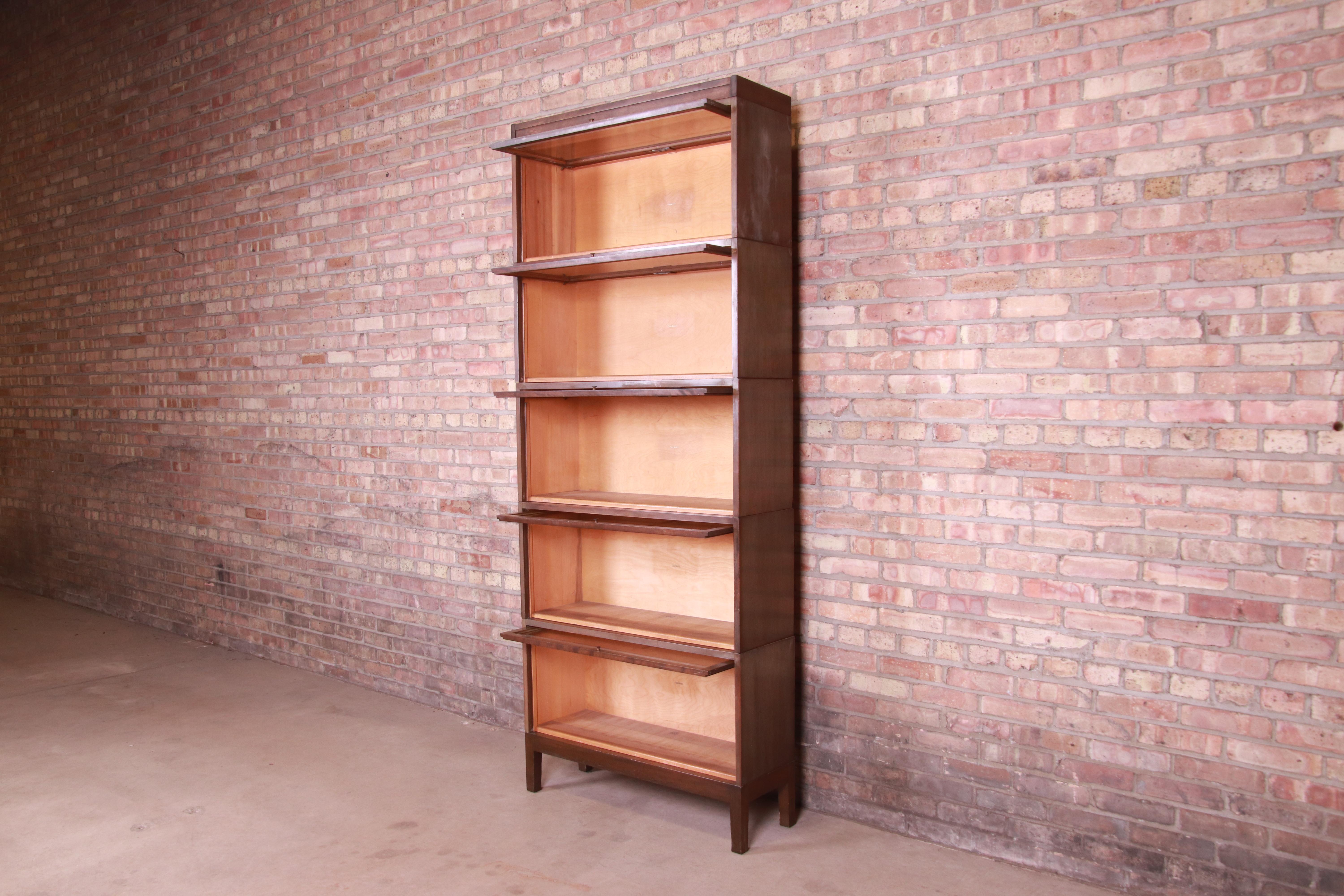 Shaw Walker Arts & Crafts Five-Stack Barrister Bookcase, Circa 1920s 2