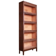 Shaw Walker Arts & Crafts Five-Stack Barrister Bookcase, Circa 1920s