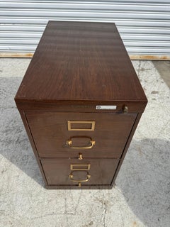 Shaw Walker Faux Wood 1940s File Cabinet