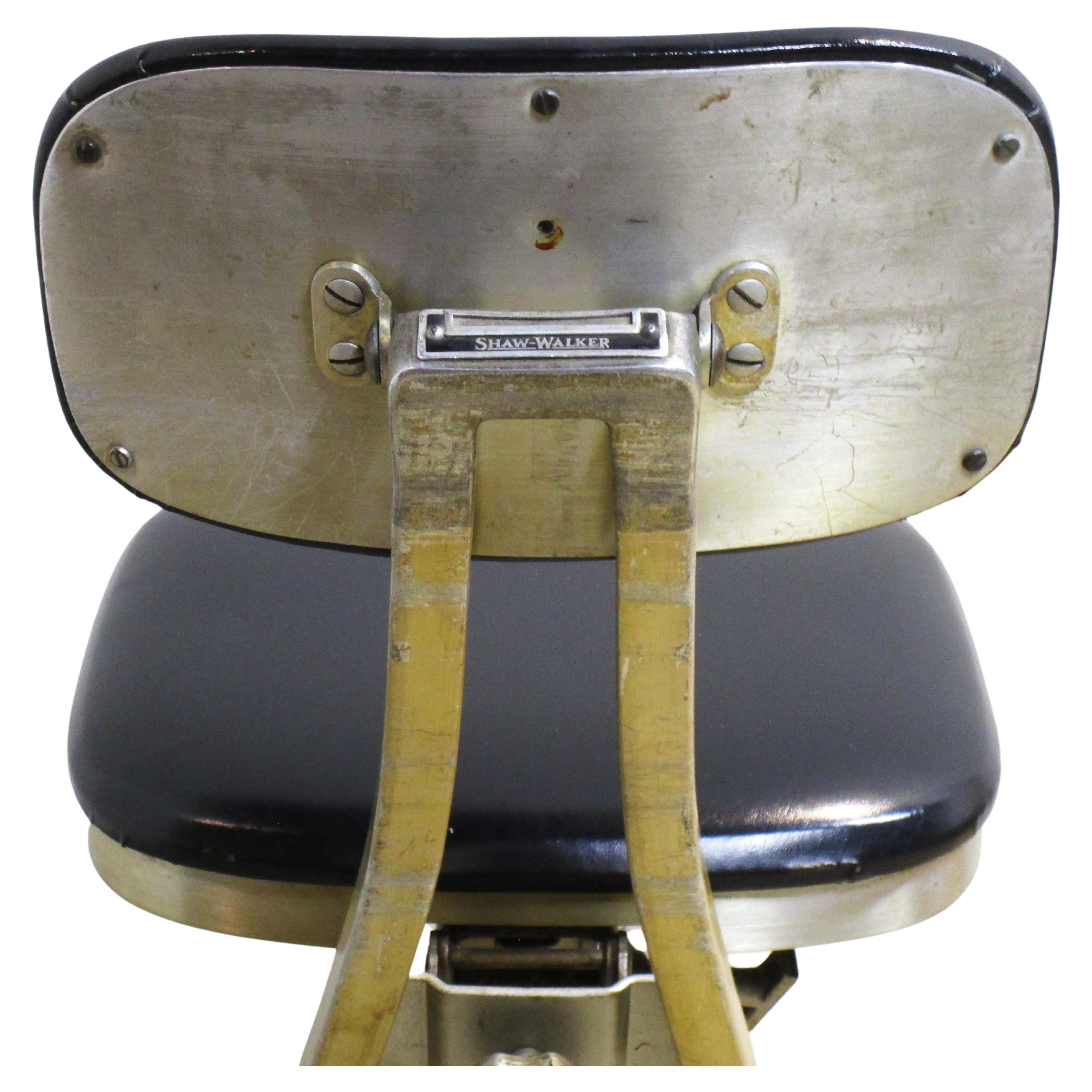 Mid-20th Century Shaw Walker Industrial Aluminum Task Chair, Circa 1930