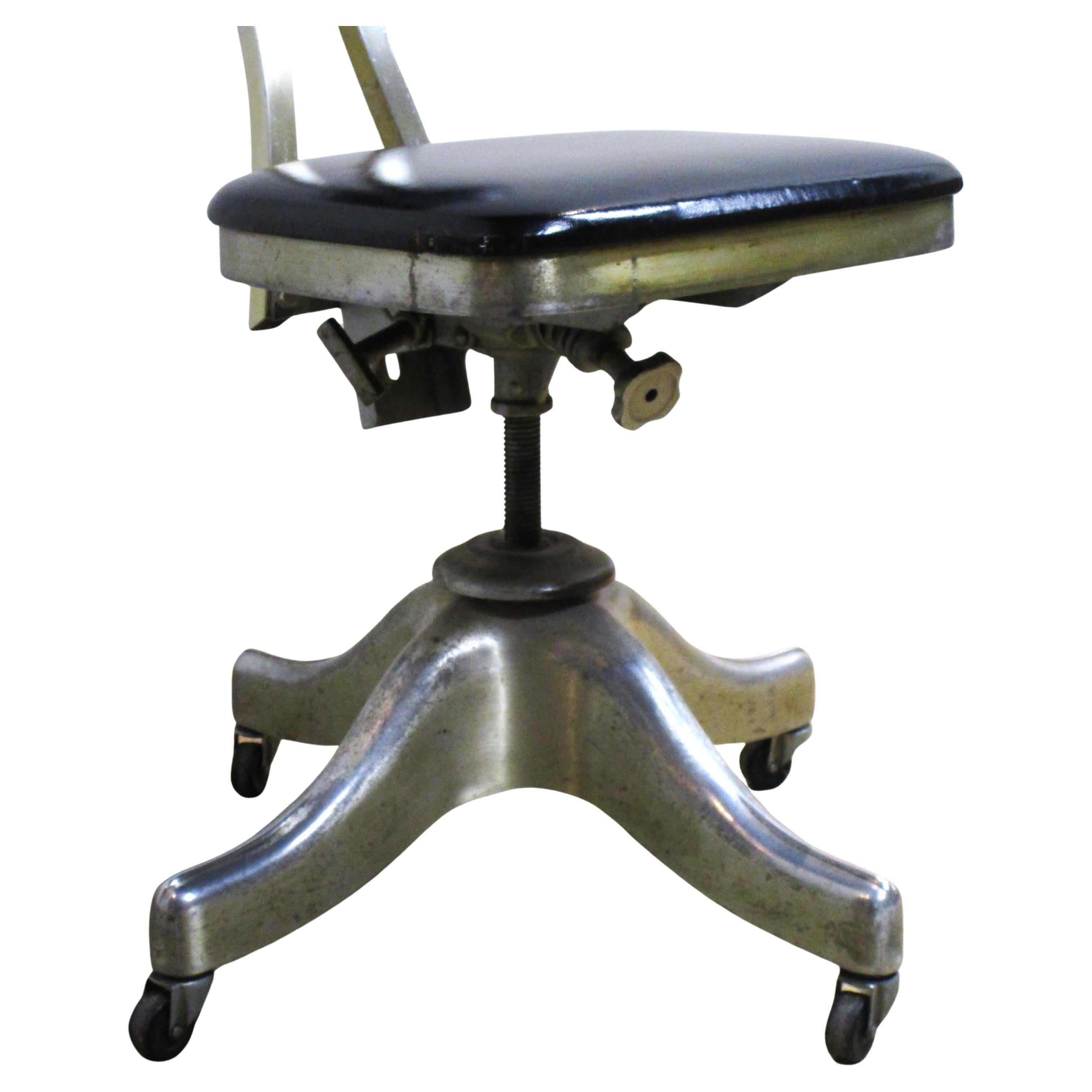 Shaw Walker Industrial Aluminum Task Chair, Circa 1930 3