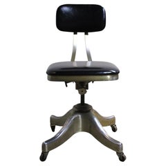 Vintage Shaw Walker Industrial Aluminum Task Chair, Circa 1930