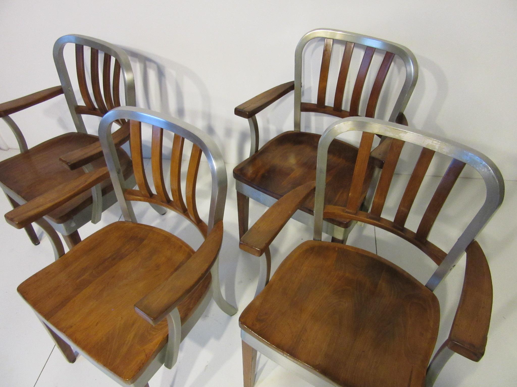 Shaw Walker Industrial Styled Dining or Office Armchairs 4