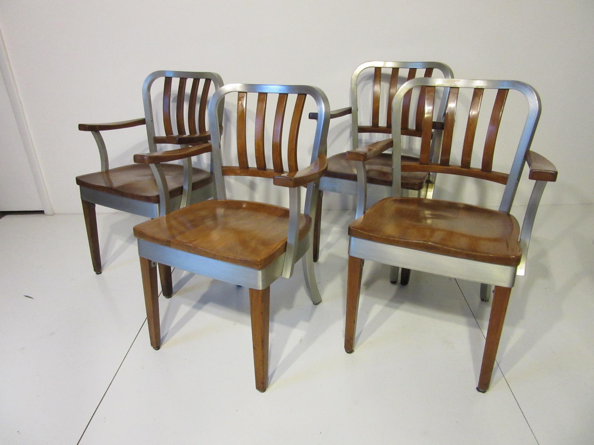 Shaw Walker Industrial Styled Dining or Office Armchairs 5