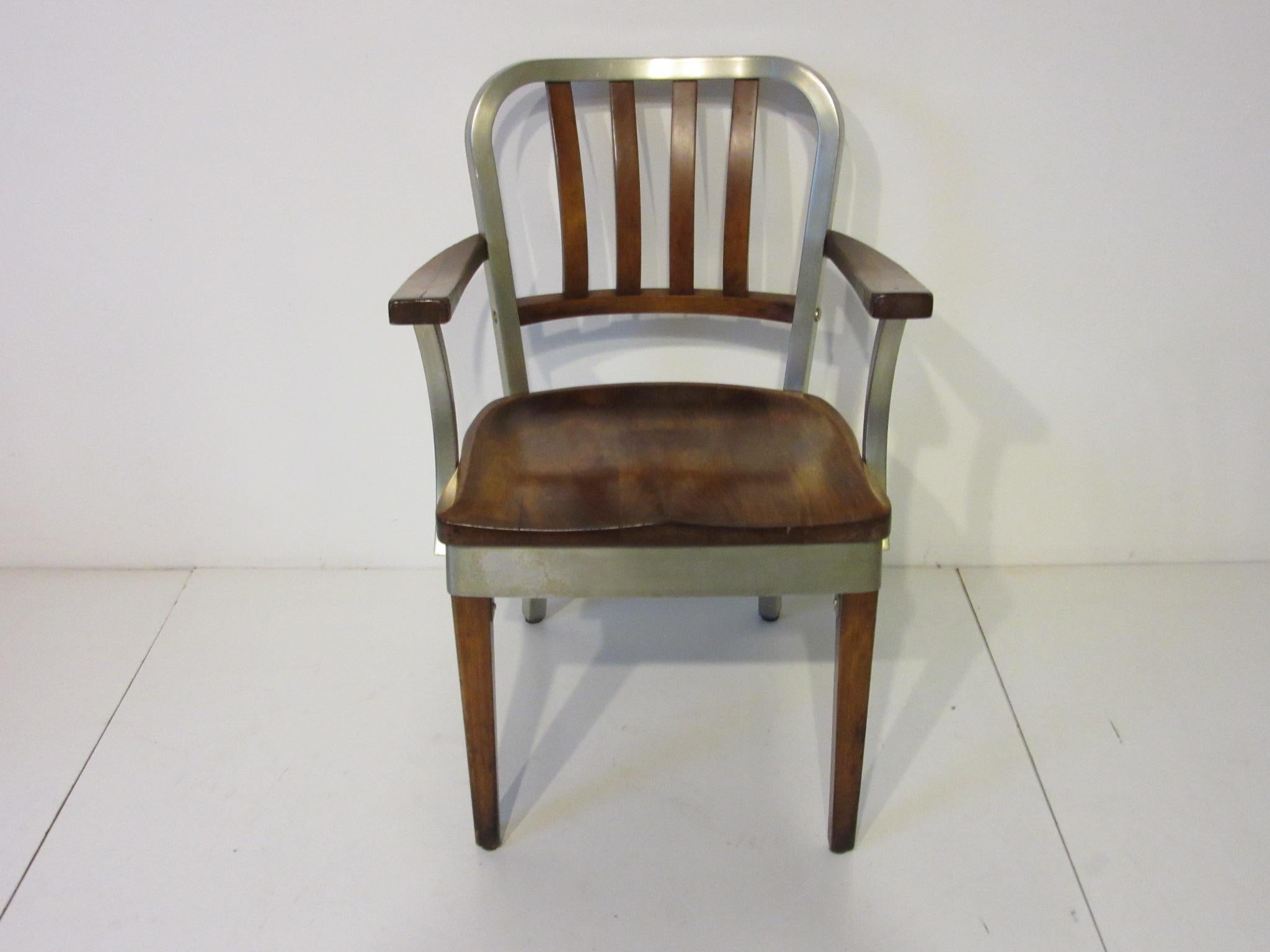 Shaw Walker Industrial Styled Dining or Office Armchairs In Good Condition In Cincinnati, OH