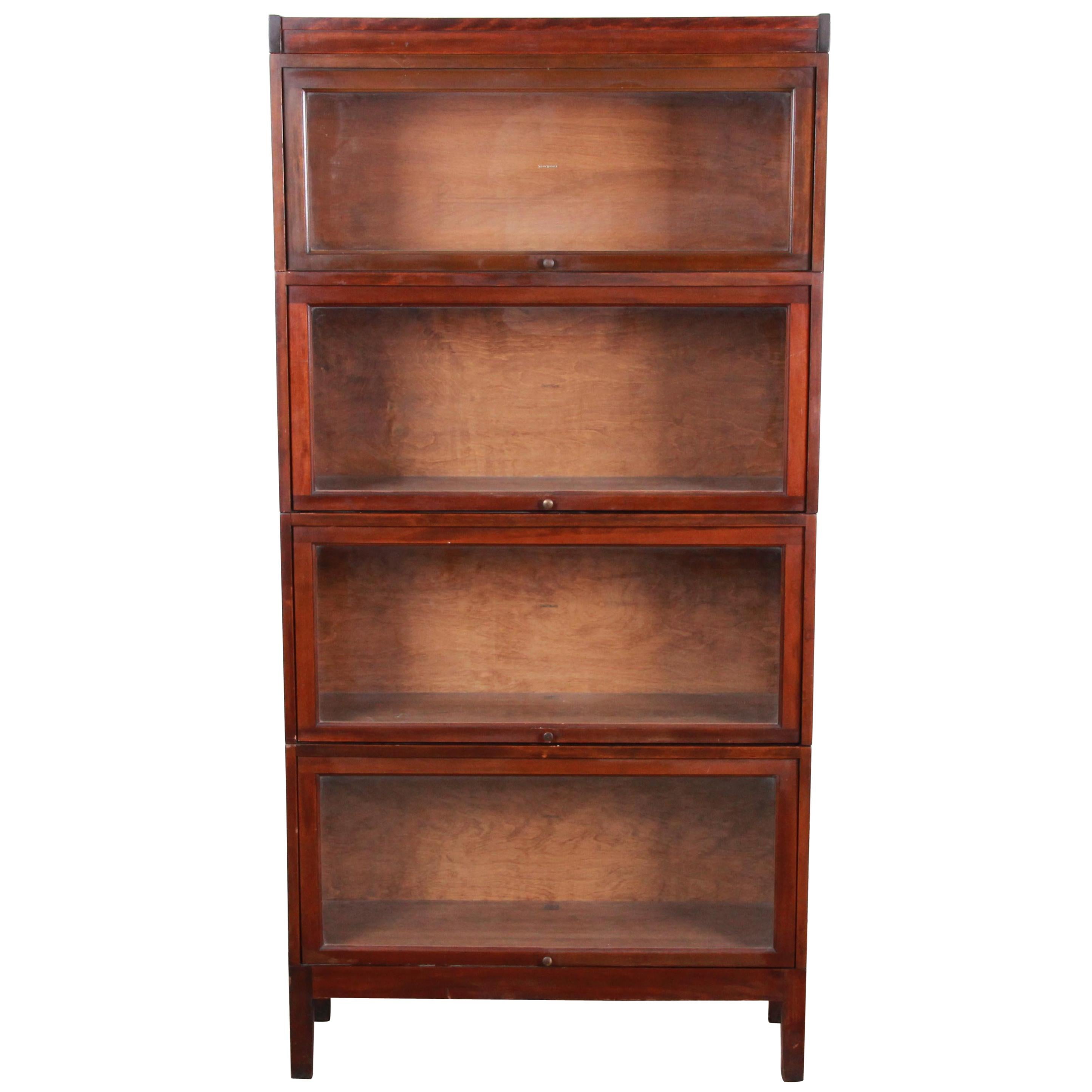 Shaw Walker Mid-Century Four-Stack Barrister Bookcase