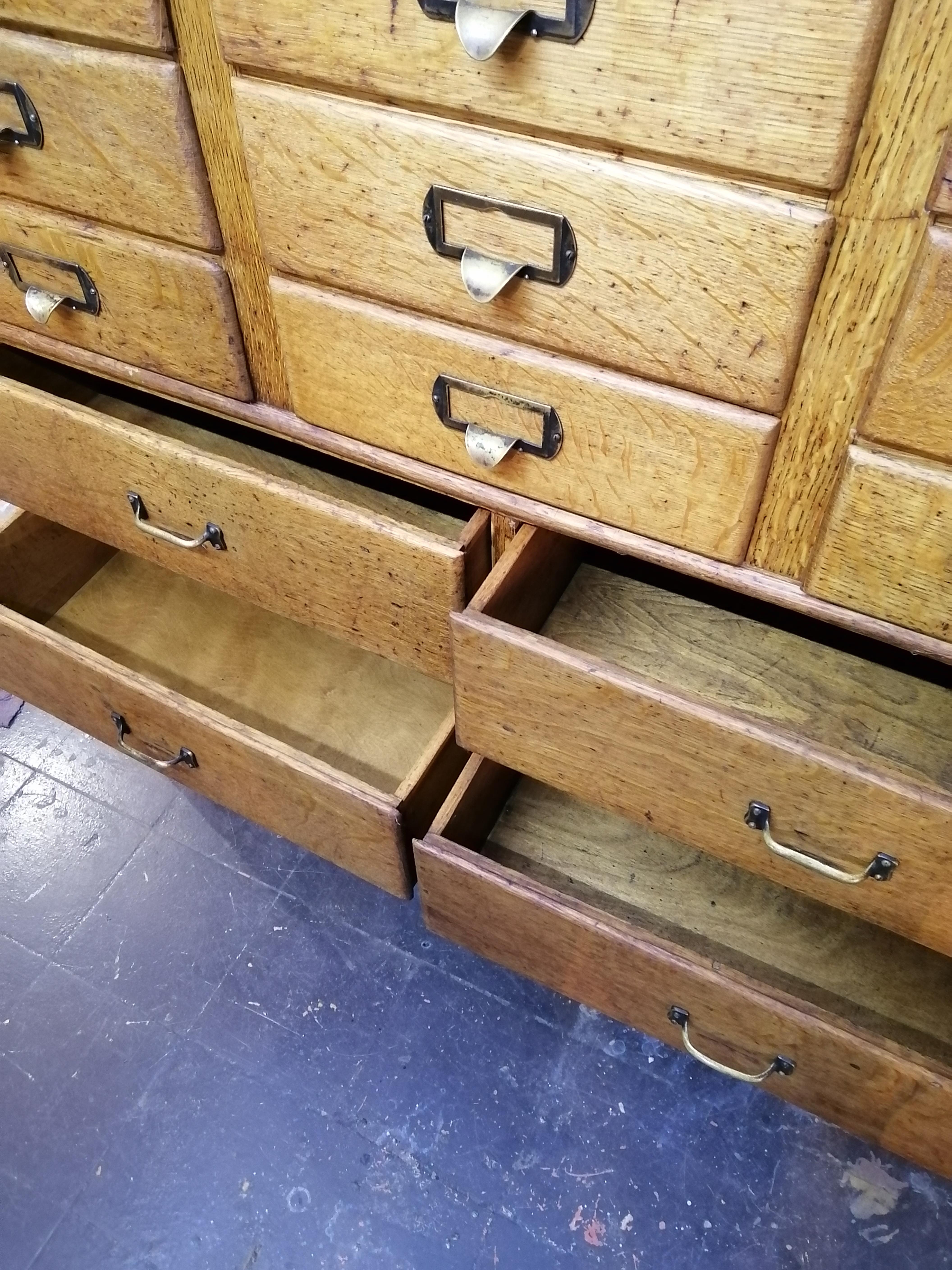 American Shaw Walker Oak Stacking Cabinet with Drawers