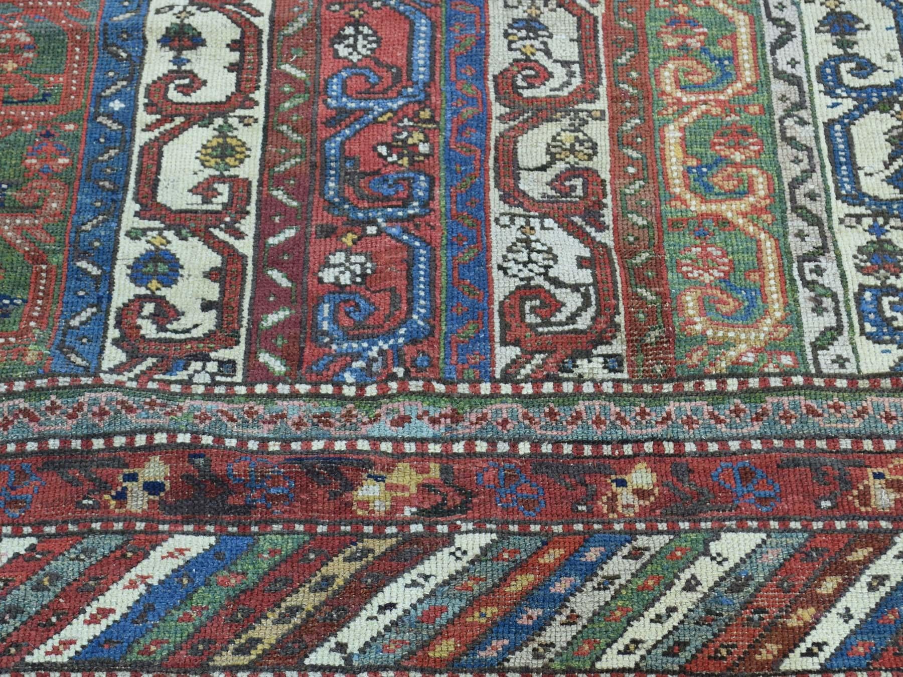 Shawl Design 1900 Antique Northwest Persian Wide Runner Rug For Sale 2