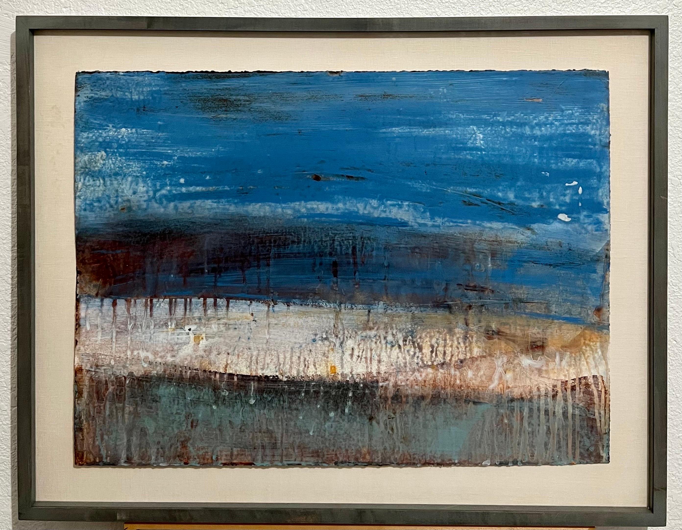 Abstract Expressionist Virtues Landscape Venetian Plaster Painting Shawn Dulaney For Sale 7