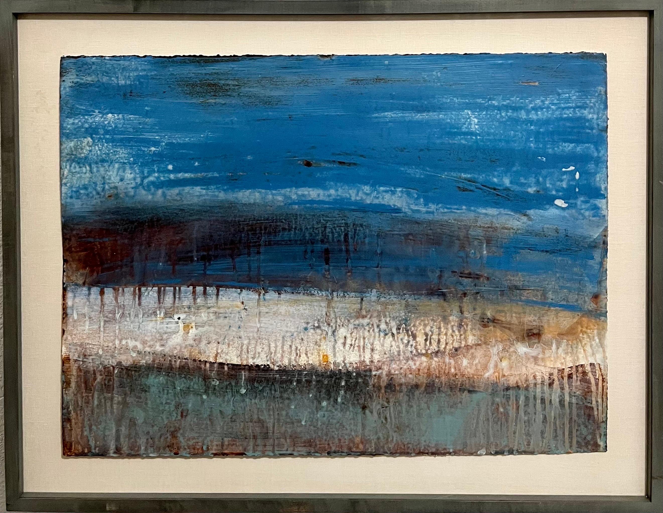 Abstrakt-expressionistische Tugenden, Landschaft, venezianisches Gipsgemälde, Schal Dulaney – Painting von Shawn Dulaney