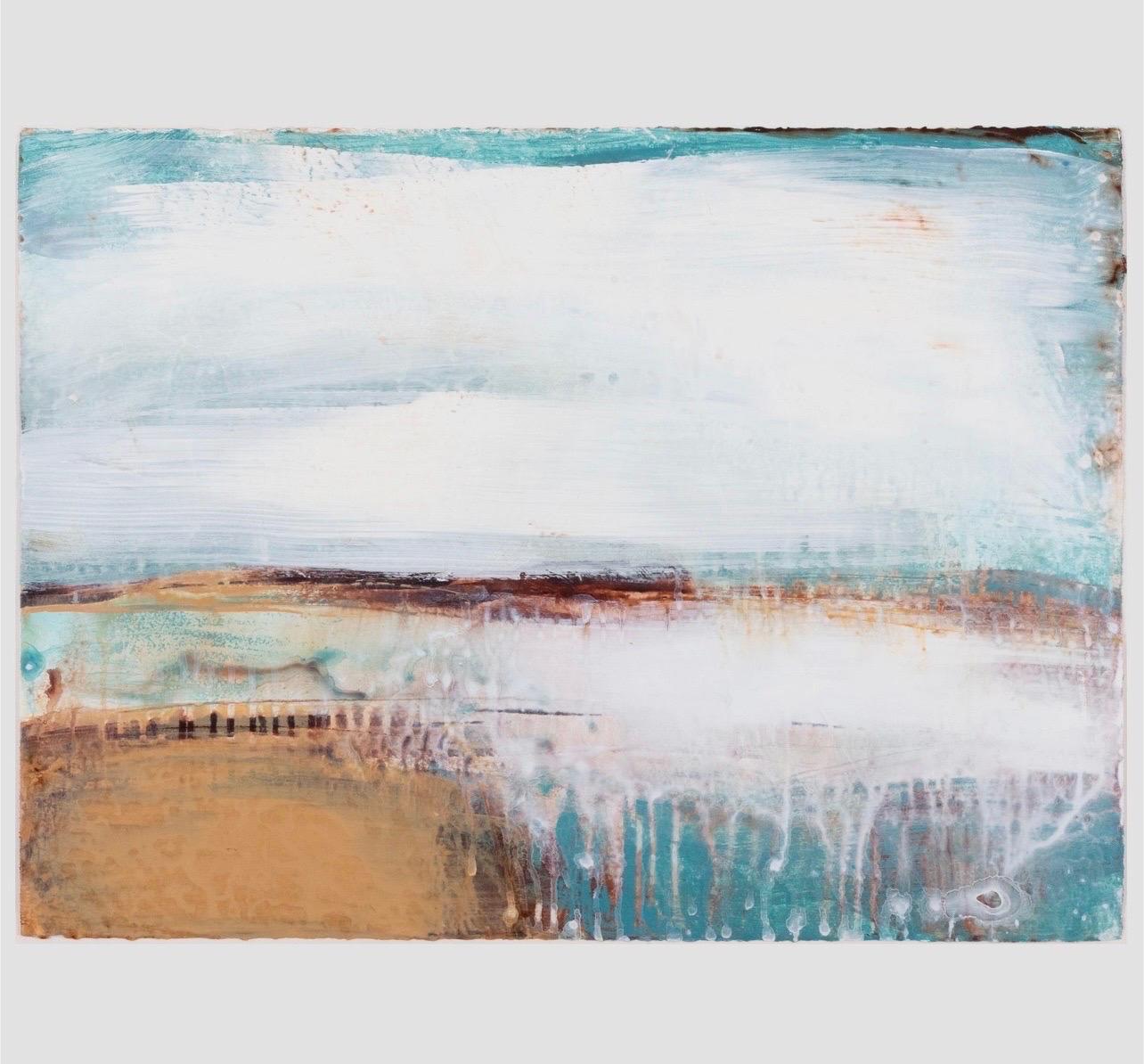 Abstrakt-expressionistische Tugenden, Landschaft, venezianisches Gipsgemälde, Schal Dulaney (Abstrakter Expressionismus), Painting, von Shawn Dulaney