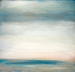Empathy: Abstract Color Field Painting in Shades of Blue, Aqua, Teal 
