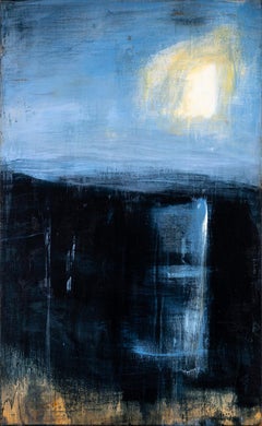 The Mysterious (Dramatic Vertical Abstracted Landscape of Moonlight Reflections)