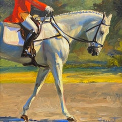 Shawn Faust, "20 Buttons", Equestrian Oil Painting on Board 