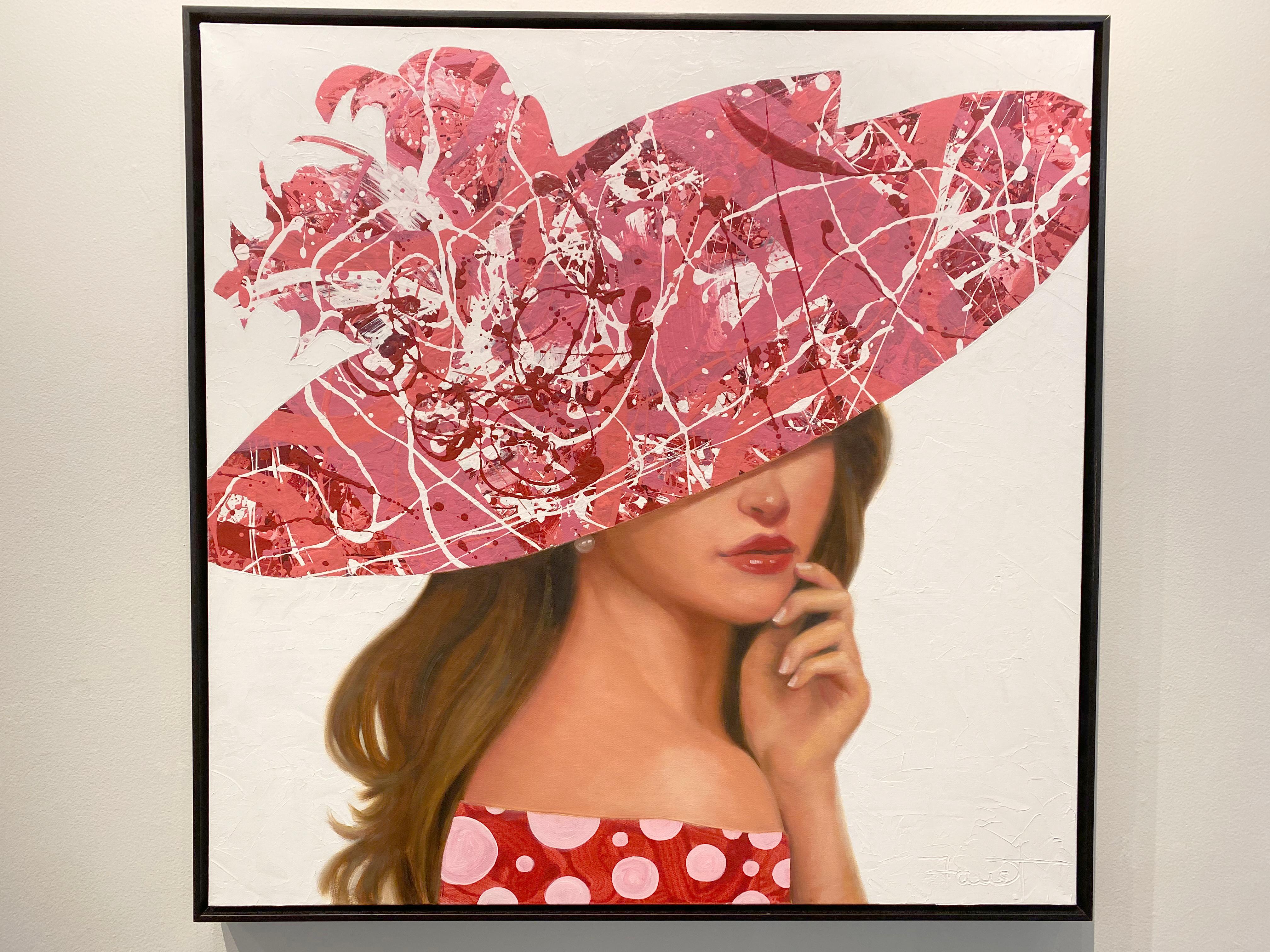 Shawn Faust, « Polkadot Dress », portrait en technique mixte sur toile 2