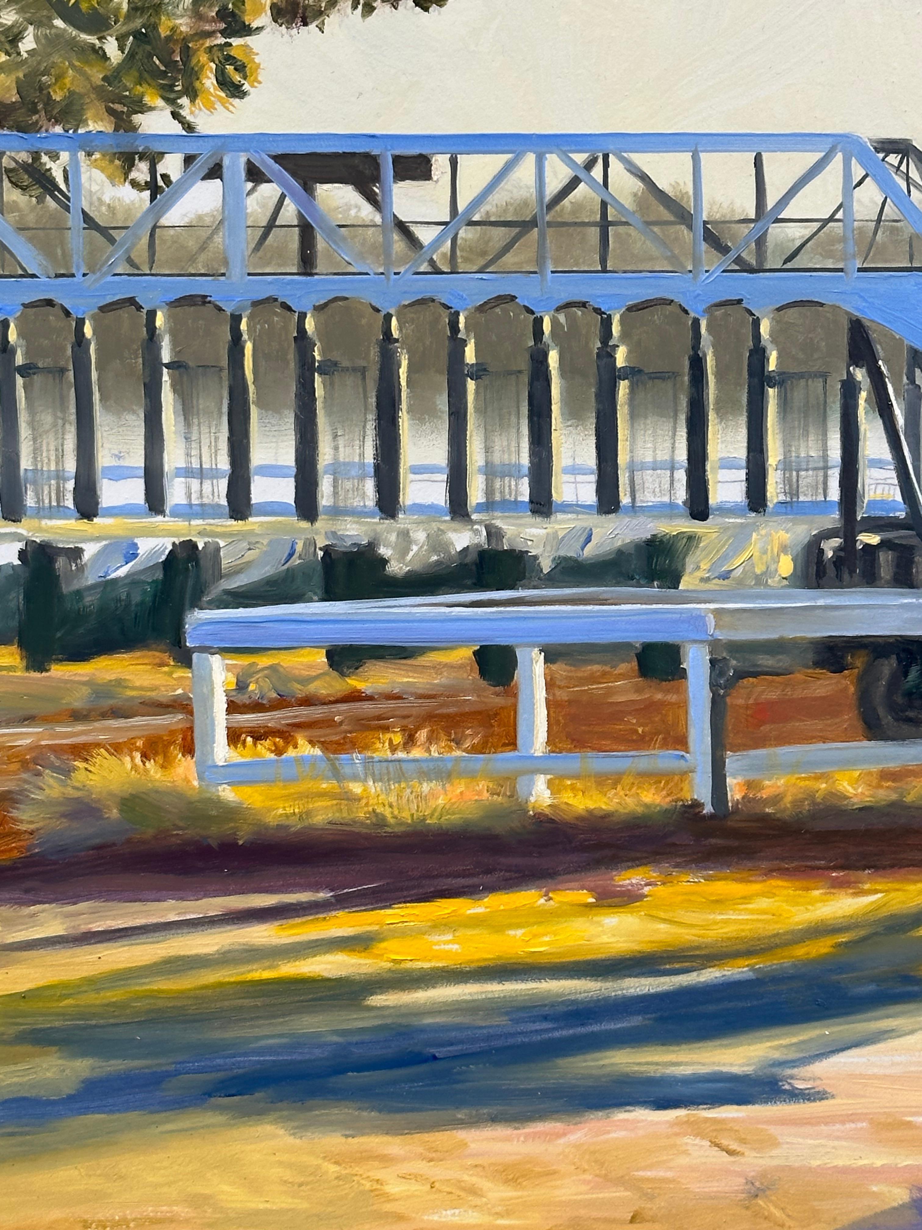 Peinture à l'huile de Shawn Faust, Starting Gate Sunrise, 12x16 Equine Racetrack en vente 4