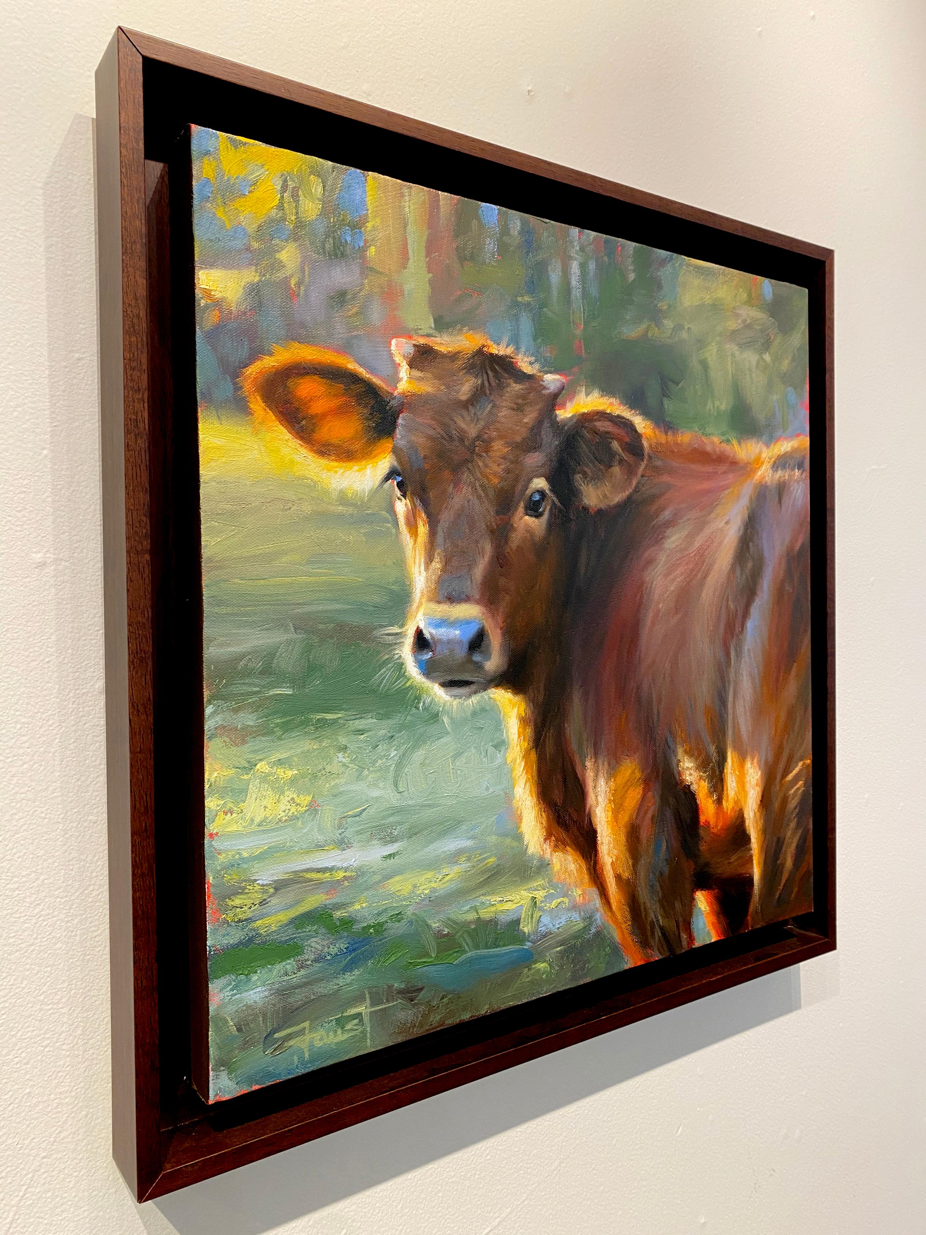 oil painting cow