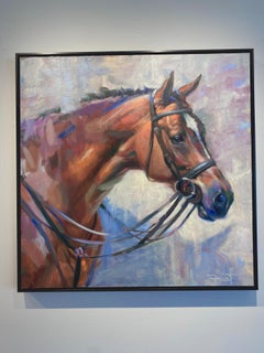 Shawn Faust, "Warm Blooded", 36x36 Equine Oil Painting on Canvas