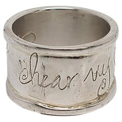 Antique Shawn Killinger Sterling Silver "Hear My Soul Speak" Ring