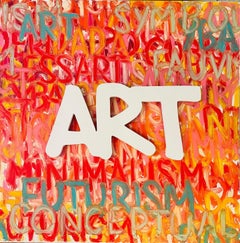 "ART" Mixed Media Painting 40" x 40" x 3" inch by Shawn Kolodny