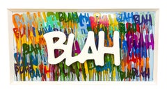 "BLAH" Tecnica mista 24" x 48" x 3" pollici di Shawn Kolodny